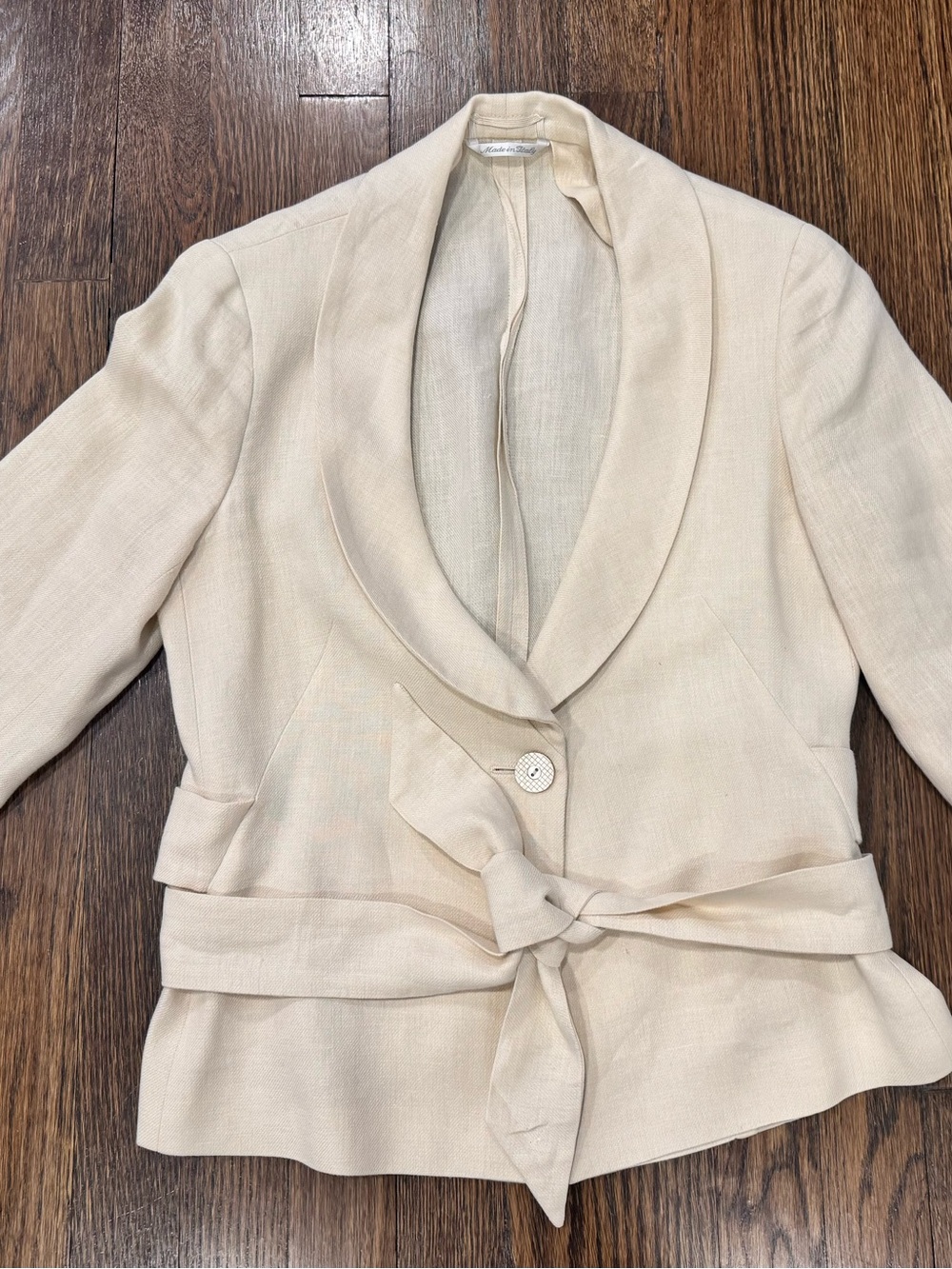 MAX MARA Women Linen Blazer Jacket Size 4 US Made in Italy